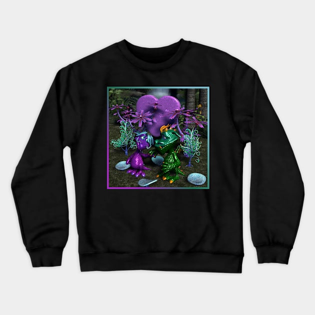 Monsters in Love Crewneck Sweatshirt by Gingezel